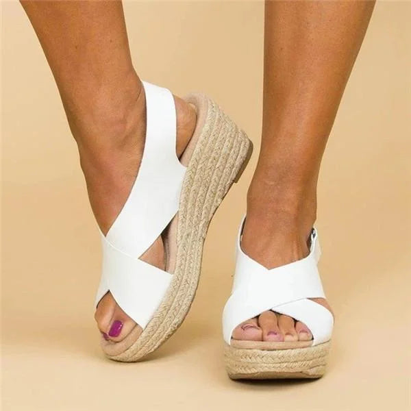 Espadrile negre cu toc ortopedic și barete elastice, pentru ținute elegante de vară | Fioriscas