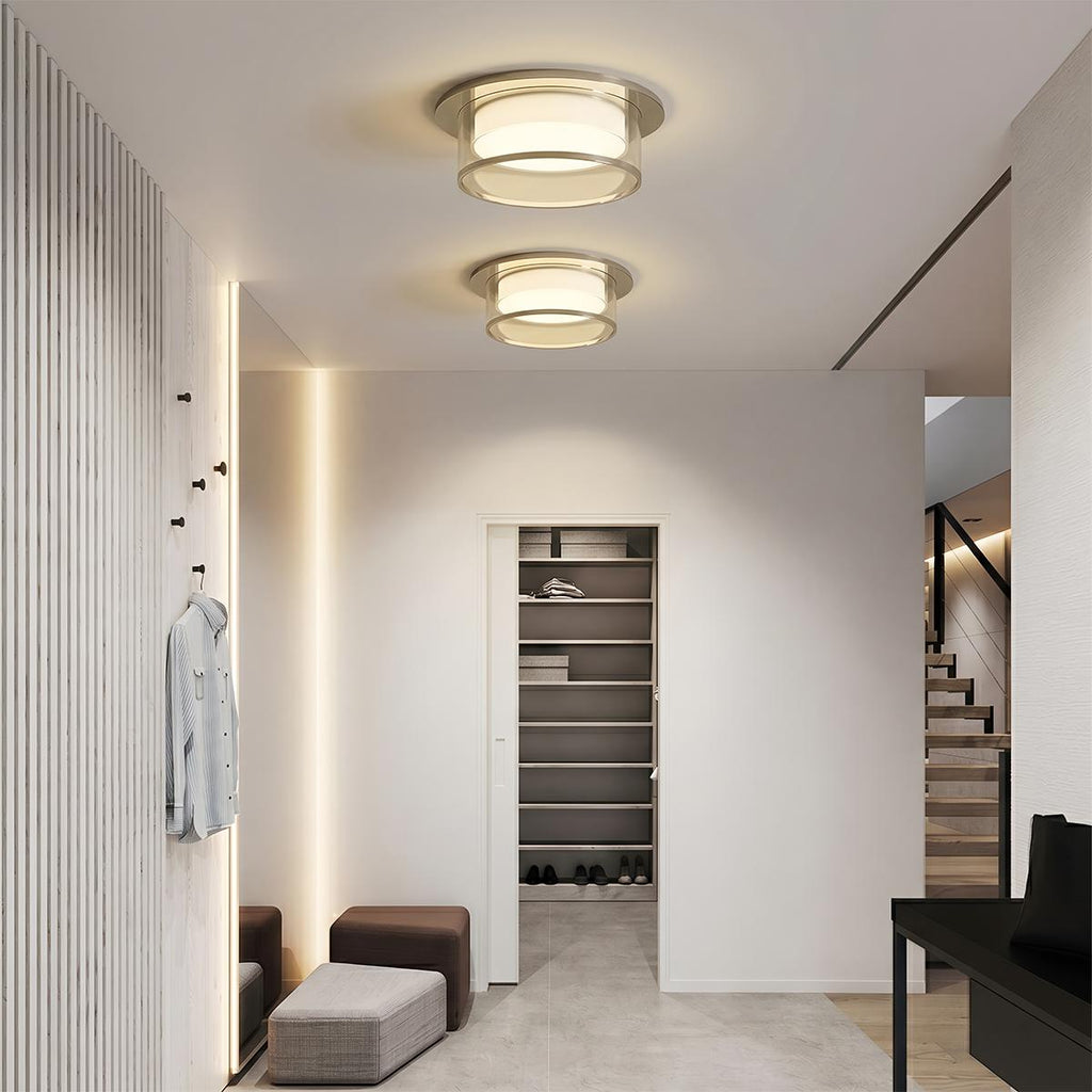 LumenAura slank LED-downlight med akrylskärm i guld- och silverfinish