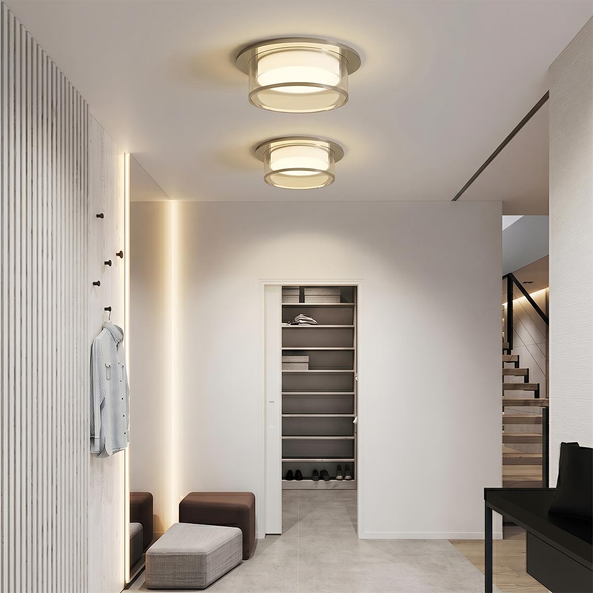 LumenAura slank LED-downlight med akrylskärm i guld- och silverfinish