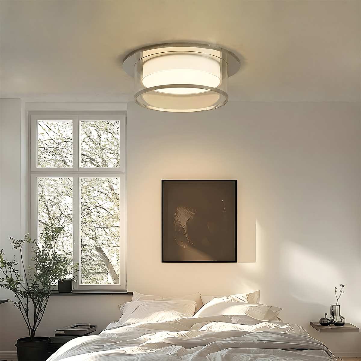 LumenAura slank LED-downlight med akrylskärm i guld- och silverfinish