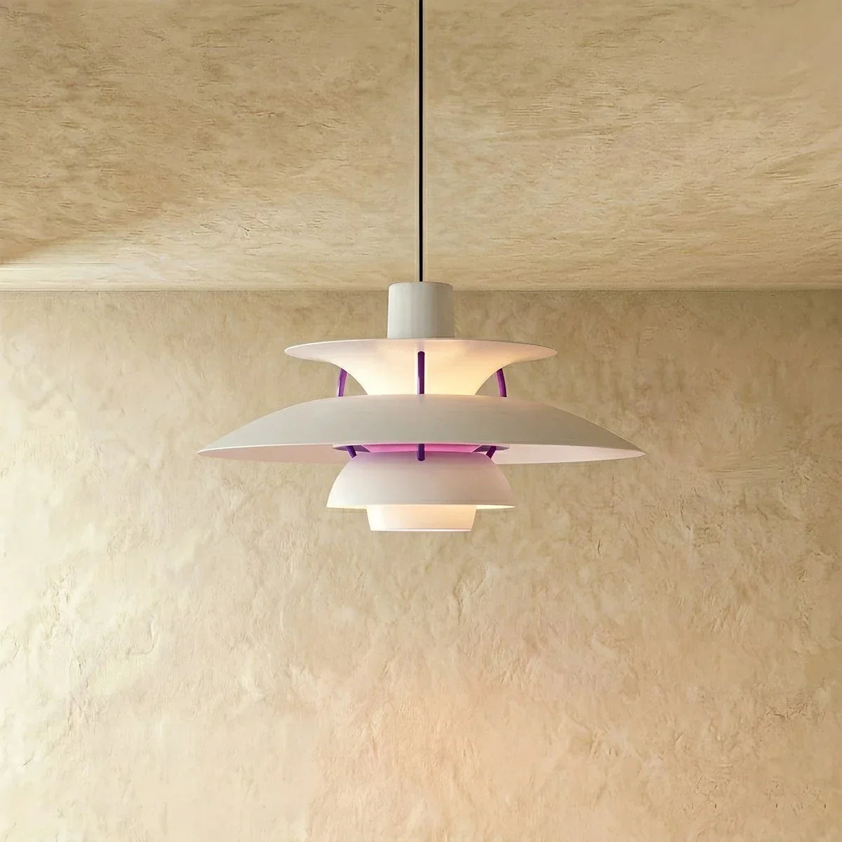 Aurora Layered Pendant Light For Soft Glare Free Ambient Illumination