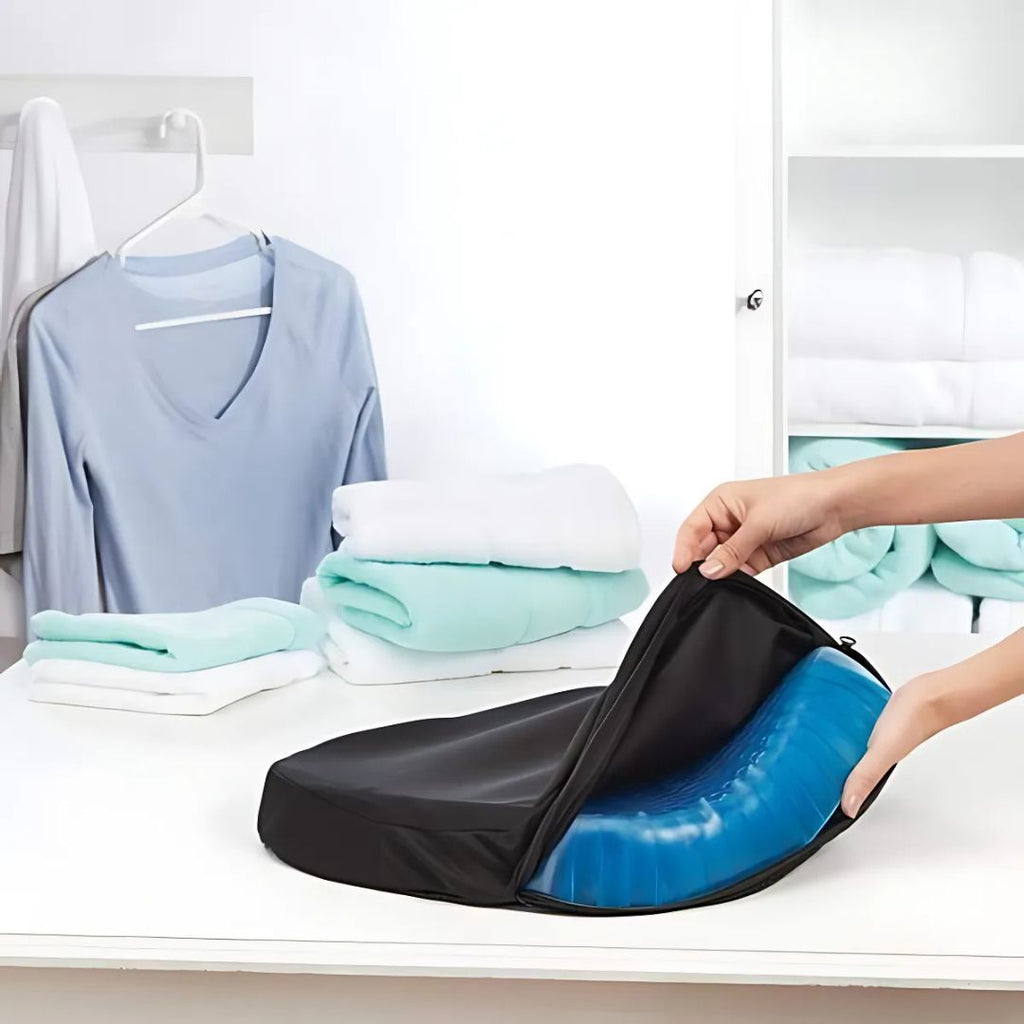 Gel Seat Cushion For Tailbone Support And Back Comfort In Car Seats And Office Chairs