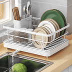 Slim Dish Rack For Small Kitchens With Drainboard And Clutterless Counters | Fioriscas
