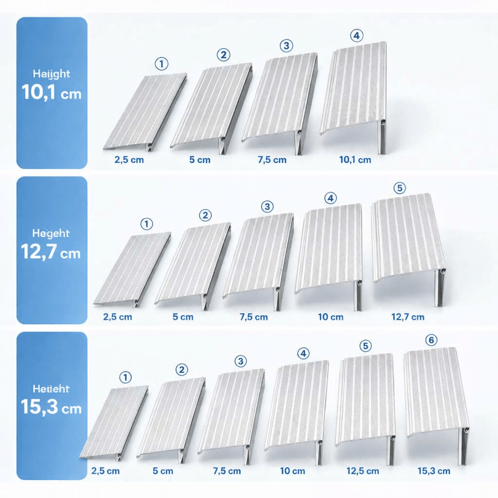 Lightweight Aluminum Threshold Ramp for Safe Barrier-Free Access | Fioriscas