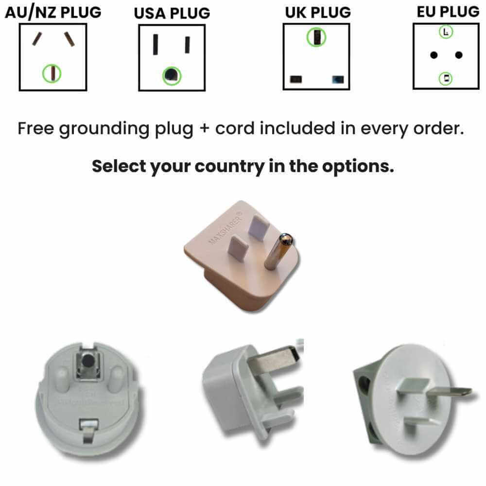 Ledende jordforbindelsesmåtte med 10-fods kabel til indendørs jordforbindelse