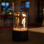 Moderner Tischkamin mit echten Flammen und rauchloser Bioethanol-Befeuerung - Fioriscas