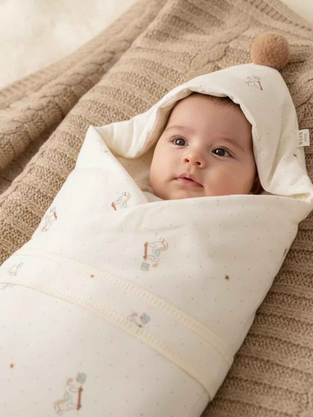 Extra große Puckdecke aus reiner Baumwolle für Babys | Fioriscas