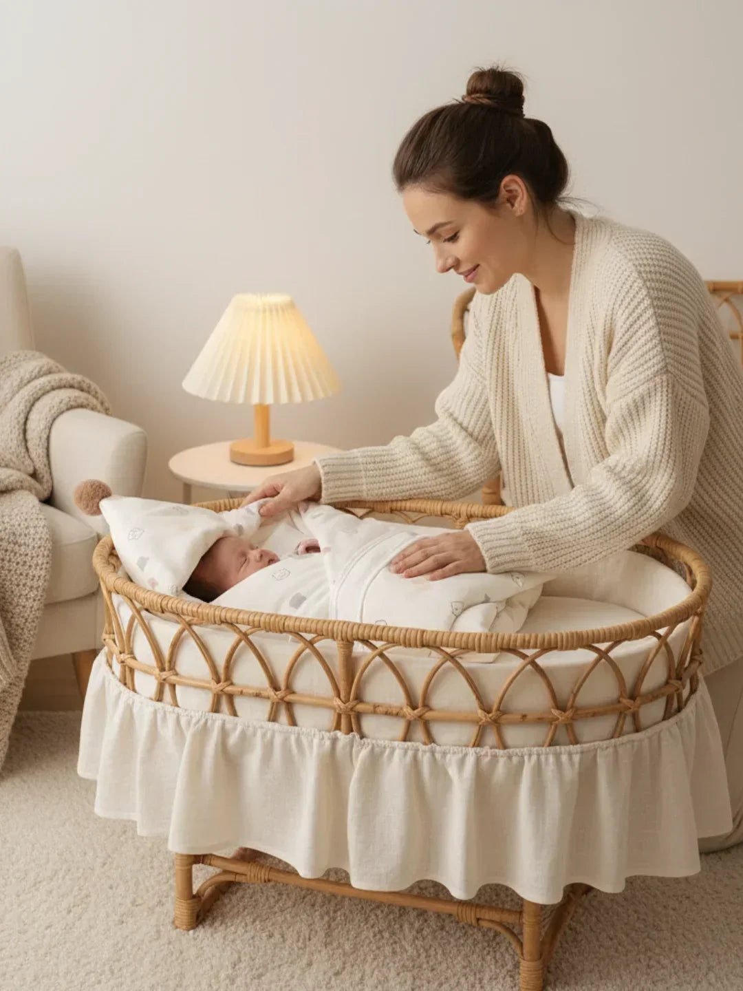 Extra große Puckdecke aus reiner Baumwolle für Babys | Fioriscas