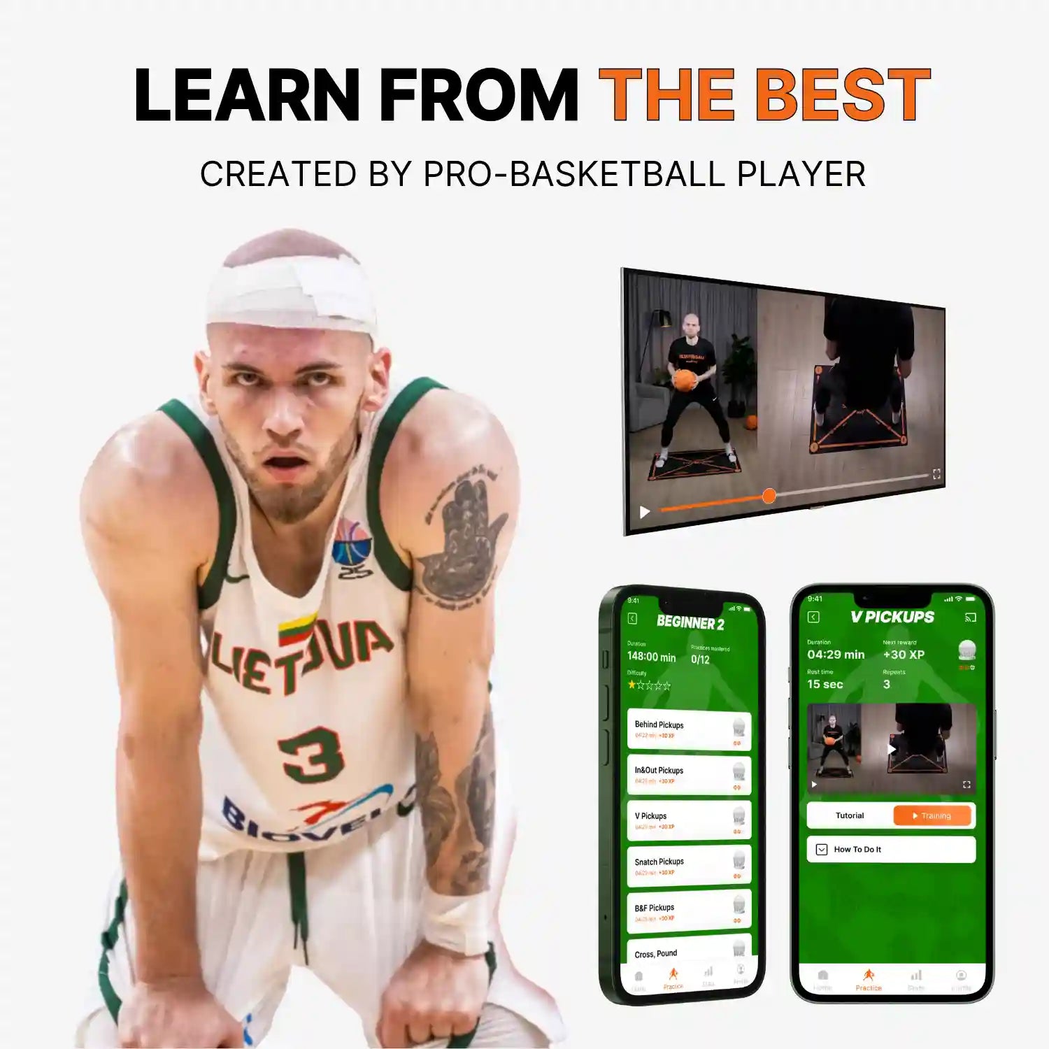 Dribble silencieux et maniement du ballon pour l’entraînement de basketball | Fioriscas