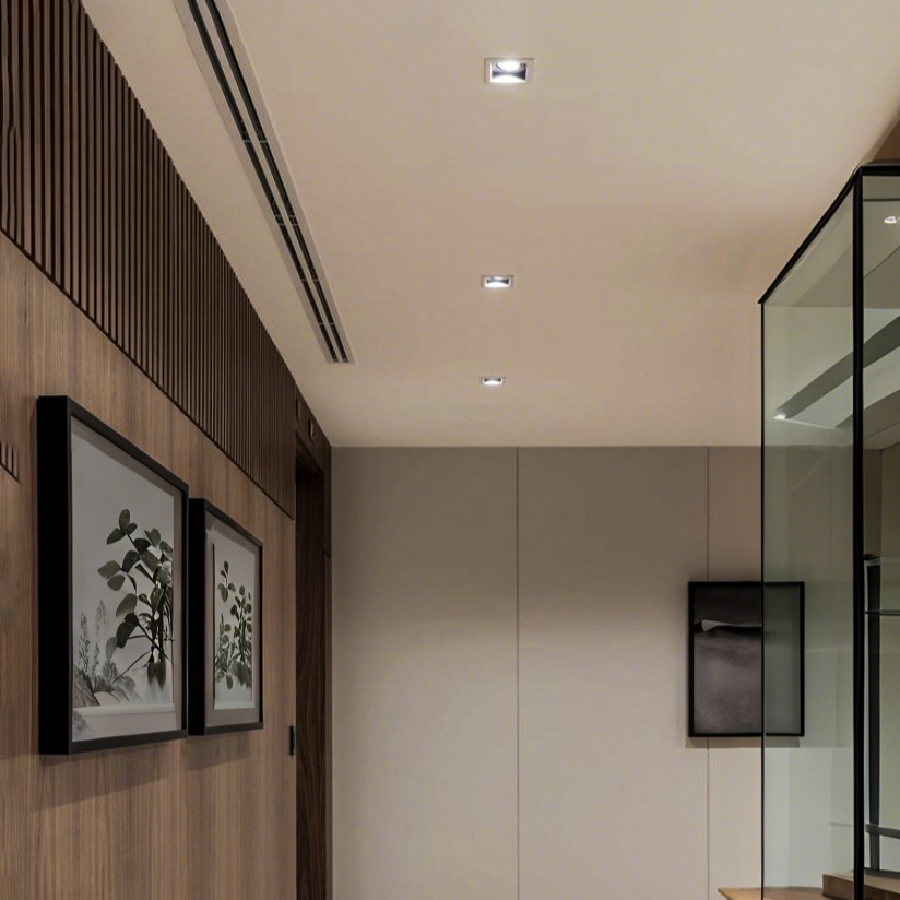LumenForge Square IP65 infälld downlight med vit kant