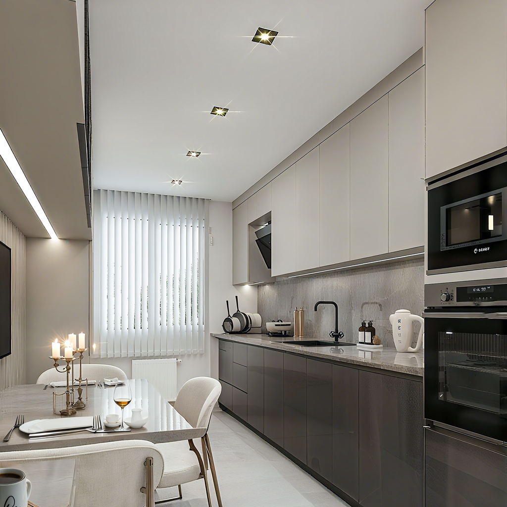 LumenForge Square IP65 infälld downlight med vit kant