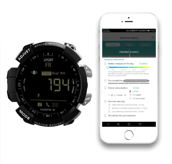 Smartwatch fitness Varek con monitoraggio quotidiano dell’attività e della salute