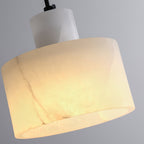 Alabaster Pendelleuchte Doppelte zylindrische Form | Fioriscas