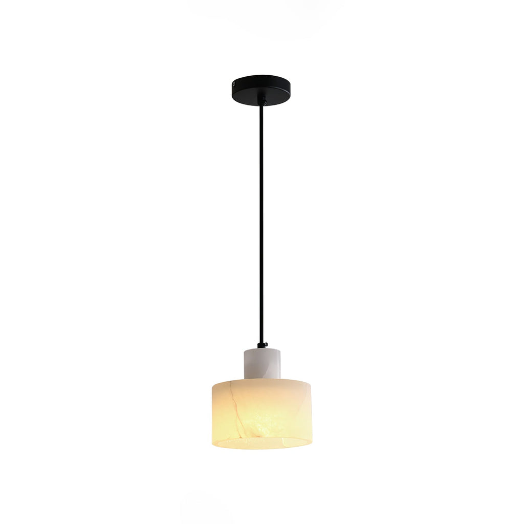 Alabaster Pendelleuchte Doppelte zylindrische Form | Fioriscas