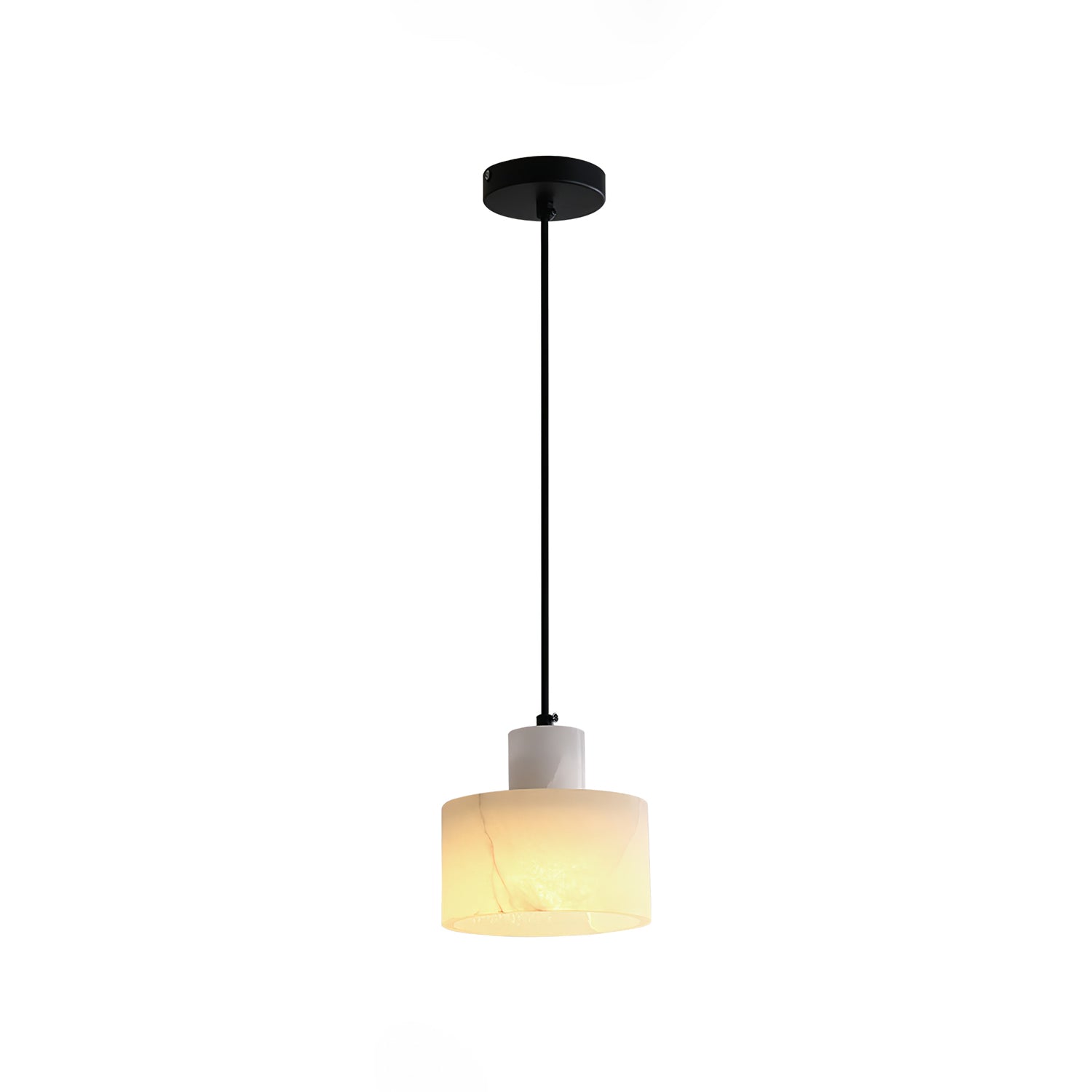 Alabaster Pendelleuchte Doppelte zylindrische Form | Fioriscas