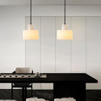 Alabaster Pendelleuchte Doppelte zylindrische Form | Fioriscas