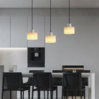 Alabaster Pendelleuchte Doppelte zylindrische Form | Fioriscas