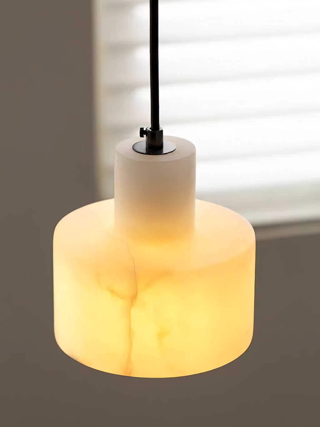 Alabaster Pendelleuchte Doppelte zylindrische Form | Fioriscas