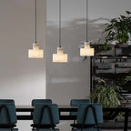 Alabaster Pendelleuchte Doppelte zylindrische Form | Fioriscas