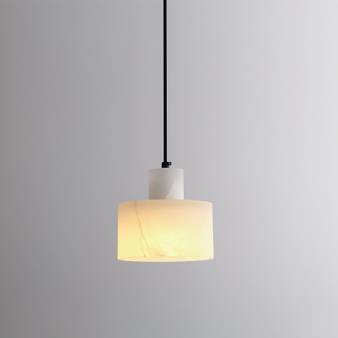 Alabaster Pendelleuchte Doppelte zylindrische Form | Fioriscas