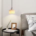 Alabaster Pendelleuchte Doppelte zylindrische Form | Fioriscas