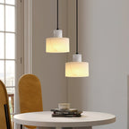 Alabaster Pendelleuchte Doppelte zylindrische Form | Fioriscas