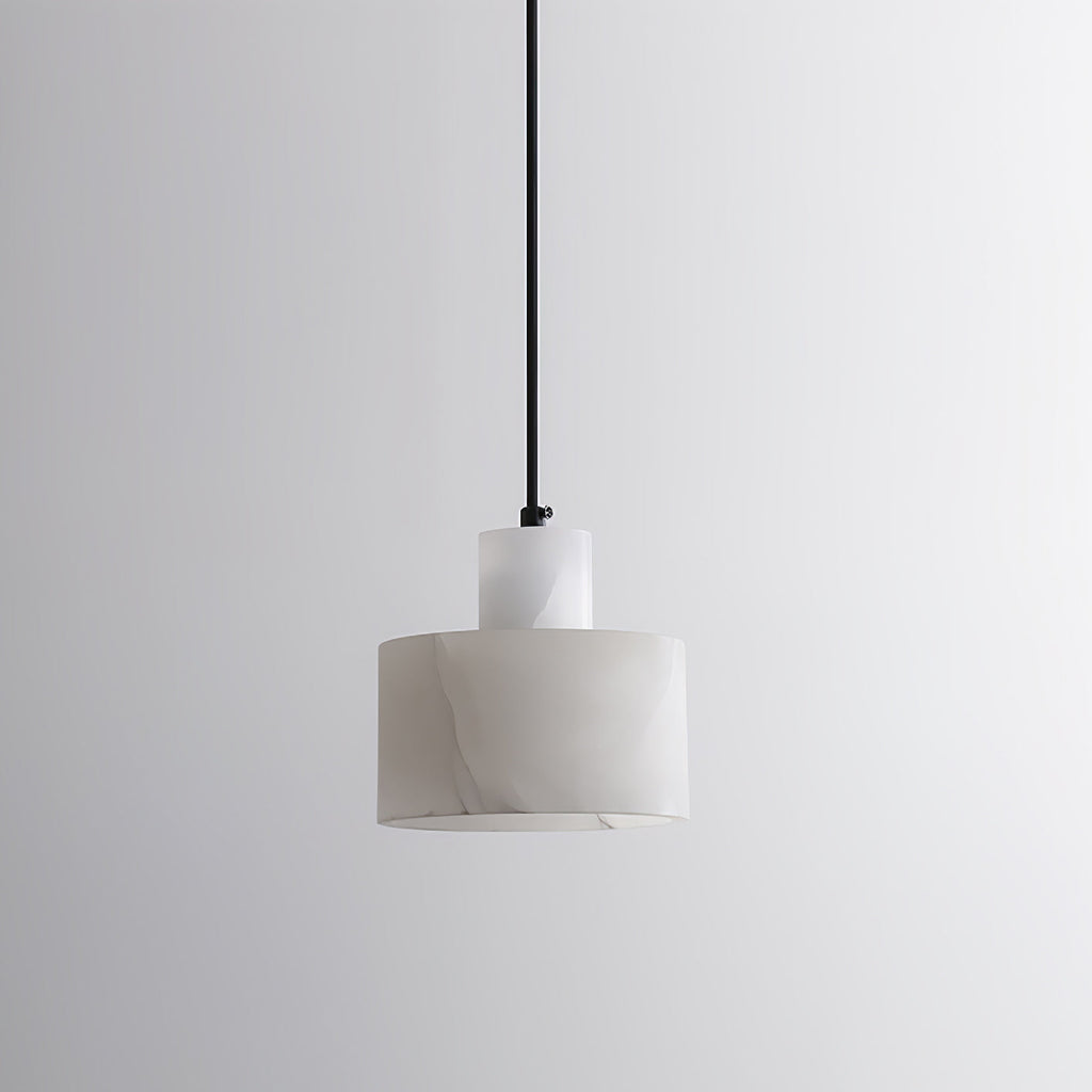 Alabaster Pendelleuchte Doppelte zylindrische Form | Fioriscas