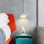 Alabaster Pendelleuchte Doppelte zylindrische Form | Fioriscas