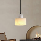 Alabaster Pendelleuchte Doppelte zylindrische Form | Fioriscas