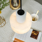 Alabaster Pendelleuchte Doppelte zylindrische Form | Fioriscas