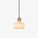 Alabaster Pendant Lgiht Dual Cylindrical - Neutralighting