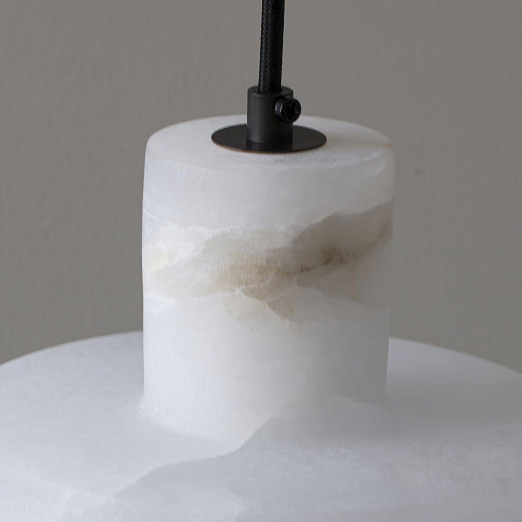 Alabaster Pendelleuchte Doppelte zylindrische Form | Fioriscas