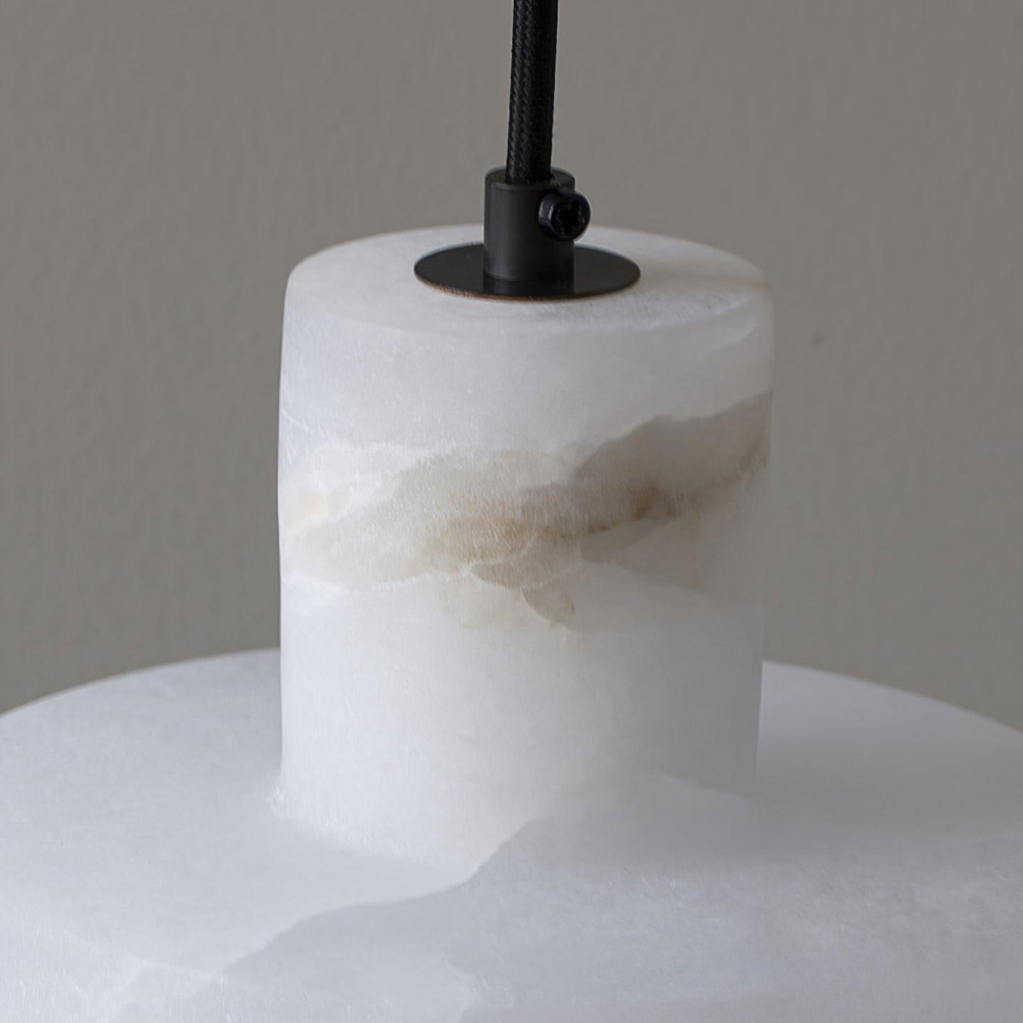 Alabaster Pendelleuchte Doppelte zylindrische Form | Fioriscas