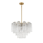 Aurora Murano Chandelier Glass Tube Layered Amber - Neutralighting