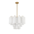 Aurora Murano Chandelier Glass Tube Layered Amber - Neutralighting