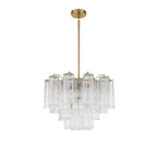 Aurora Murano Chandelier Glass Tube Layered Amber - Neutralighting