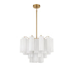 Aurora Murano Chandelier Glass Tube Layered Amber - Neutralighting