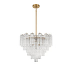Aurora Murano Chandelier Glass Tube Layered Amber - Neutralighting