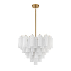 Aurora Murano Chandelier Glass Tube Layered Amber - Neutralighting