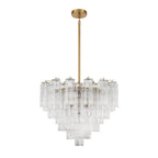 Aurora Murano Chandelier Glass Tube Layered Amber - Neutralighting