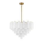 Aurora Murano Chandelier Glass Tube Layered Amber - Neutralighting