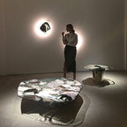 Beatrice Künstlerische schwarze Glas-Wandlampe | Fioriscas
