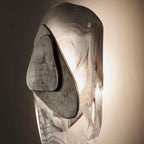 Beatrice Künstlerische schwarze Glas-Wandlampe | Fioriscas