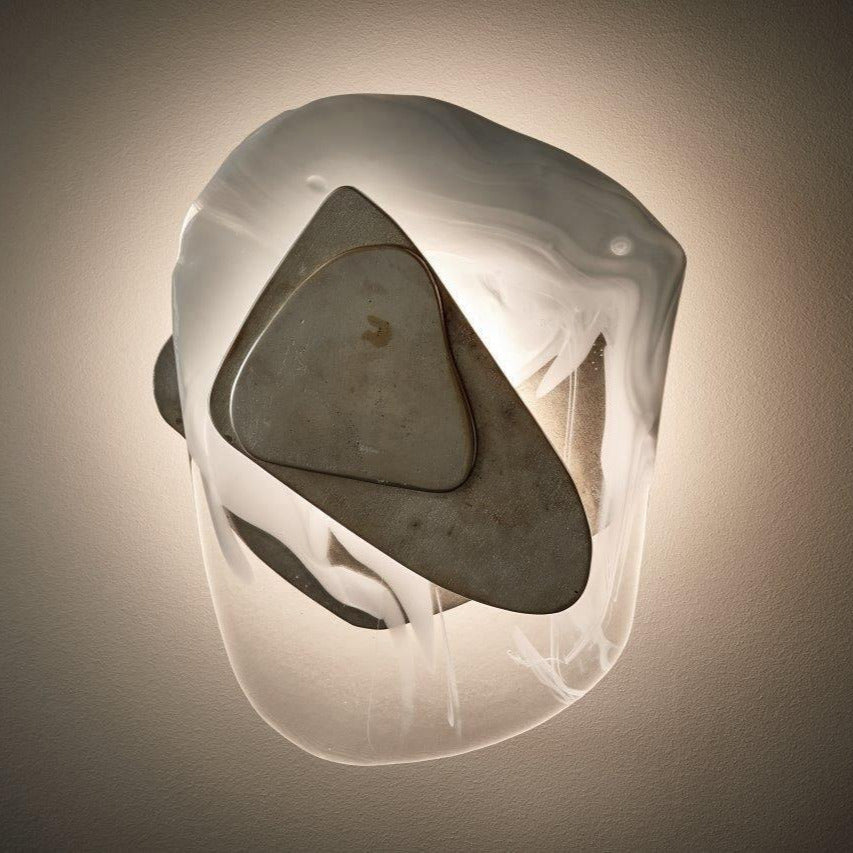 Beatrice Künstlerische schwarze Glas-Wandlampe | Fioriscas