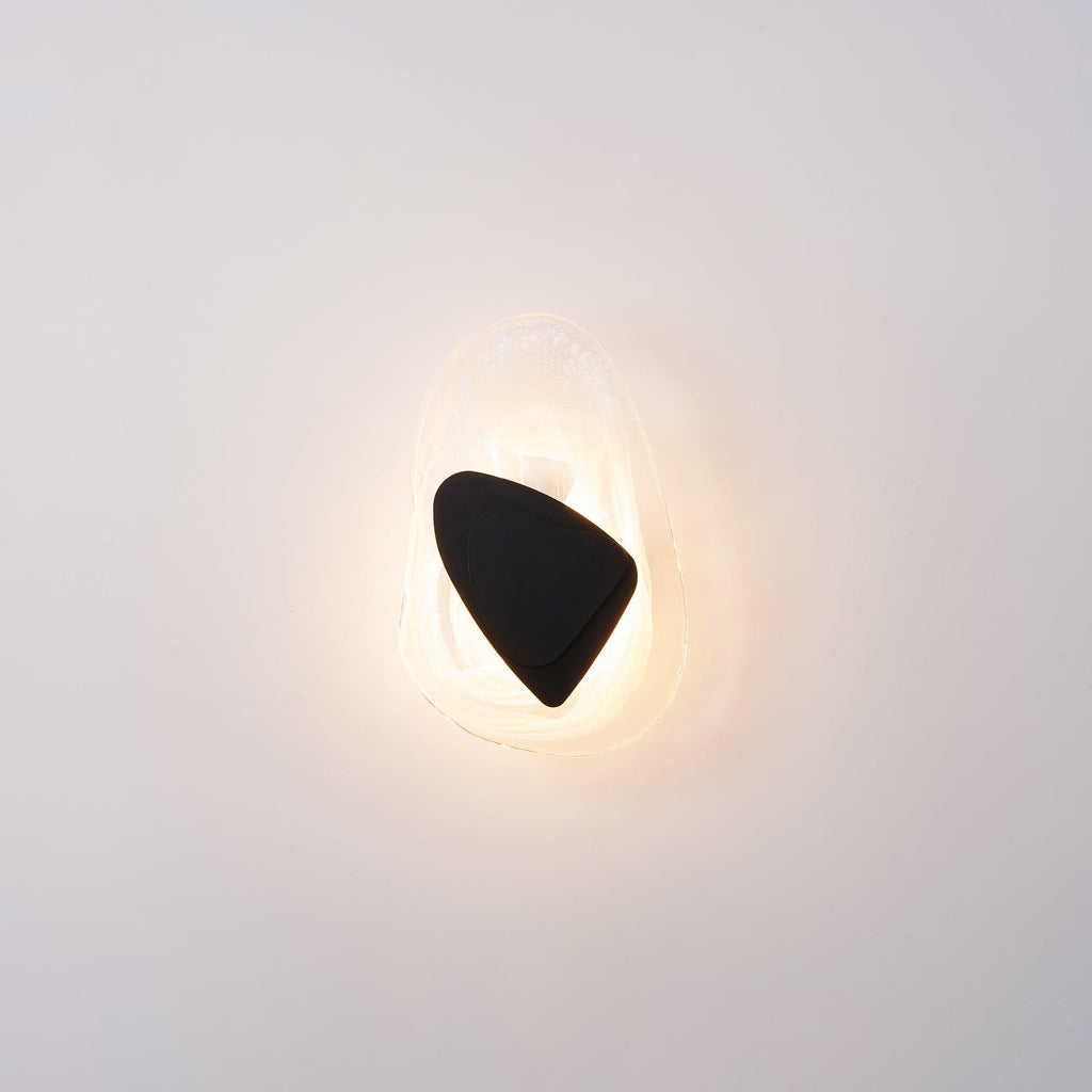 Beatrice Künstlerische schwarze Glas-Wandlampe | Fioriscas