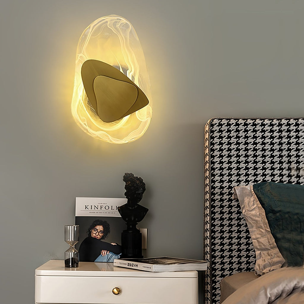 Beatrice Künstlerische schwarze Glas-Wandlampe | Fioriscas
