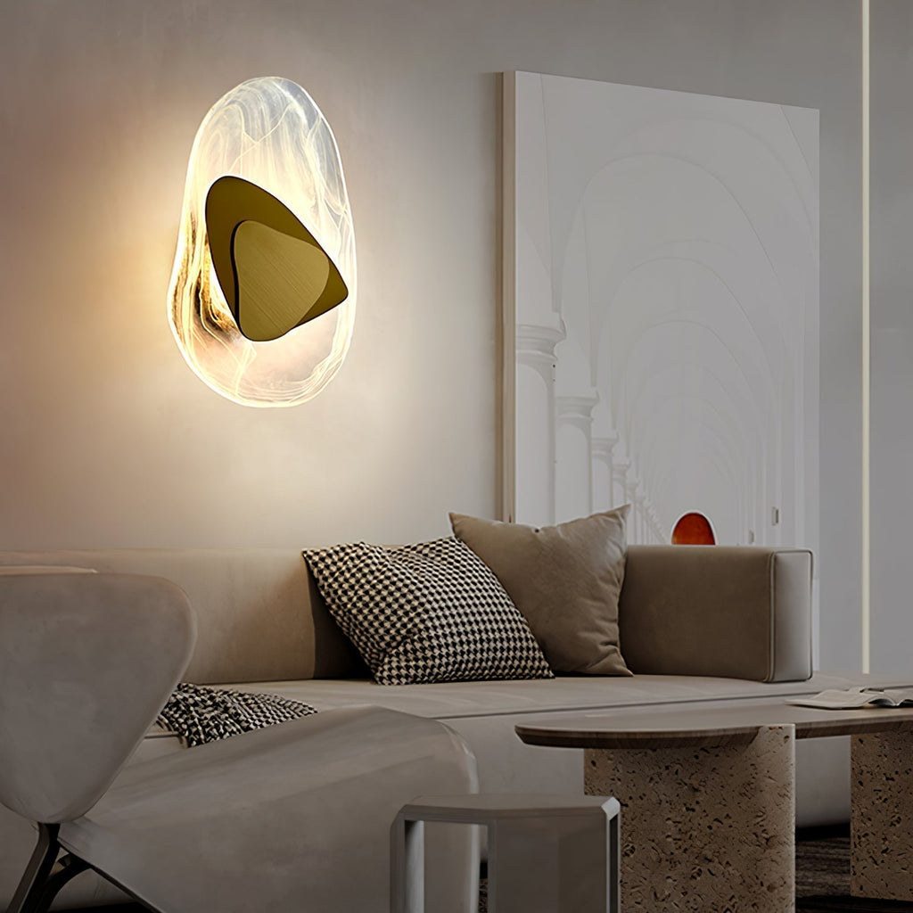 Beatrice Künstlerische schwarze Glas-Wandlampe | Fioriscas