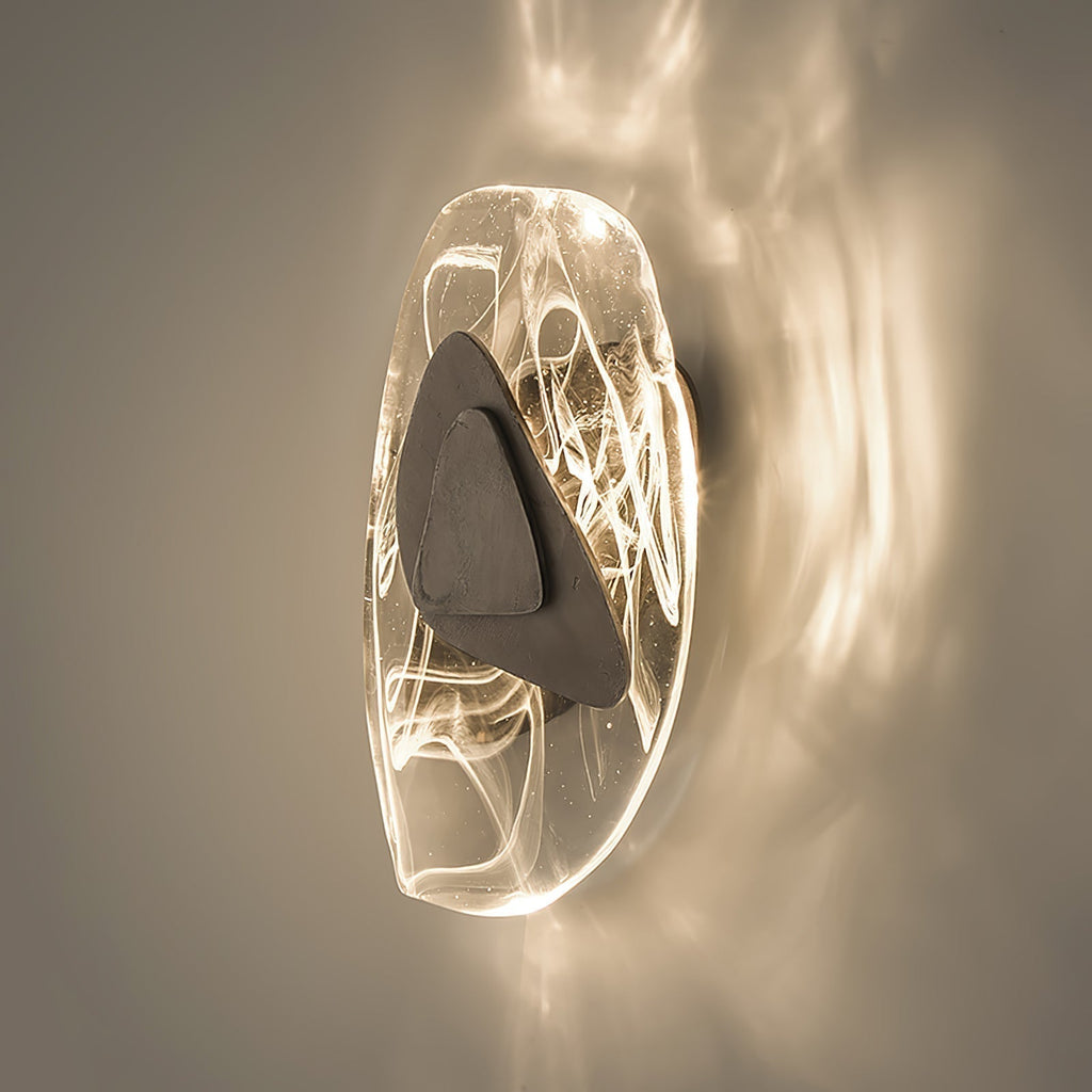 Beatrice Künstlerische schwarze Glas-Wandlampe | Fioriscas