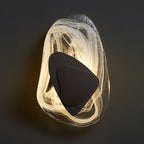 Beatrice Künstlerische schwarze Glas-Wandlampe | Fioriscas