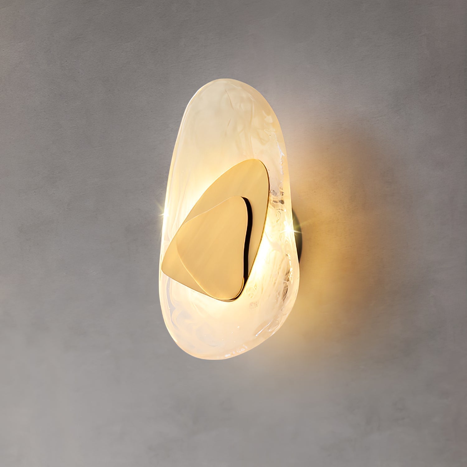 Beatrice Künstlerische schwarze Glas-Wandlampe | Fioriscas